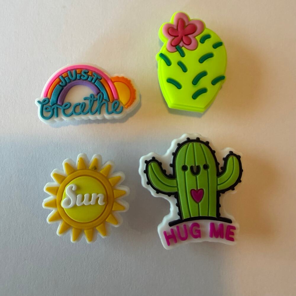 Bogg Bag Bits, Charms, Accessories Set of 4  Cactus, New No Tags